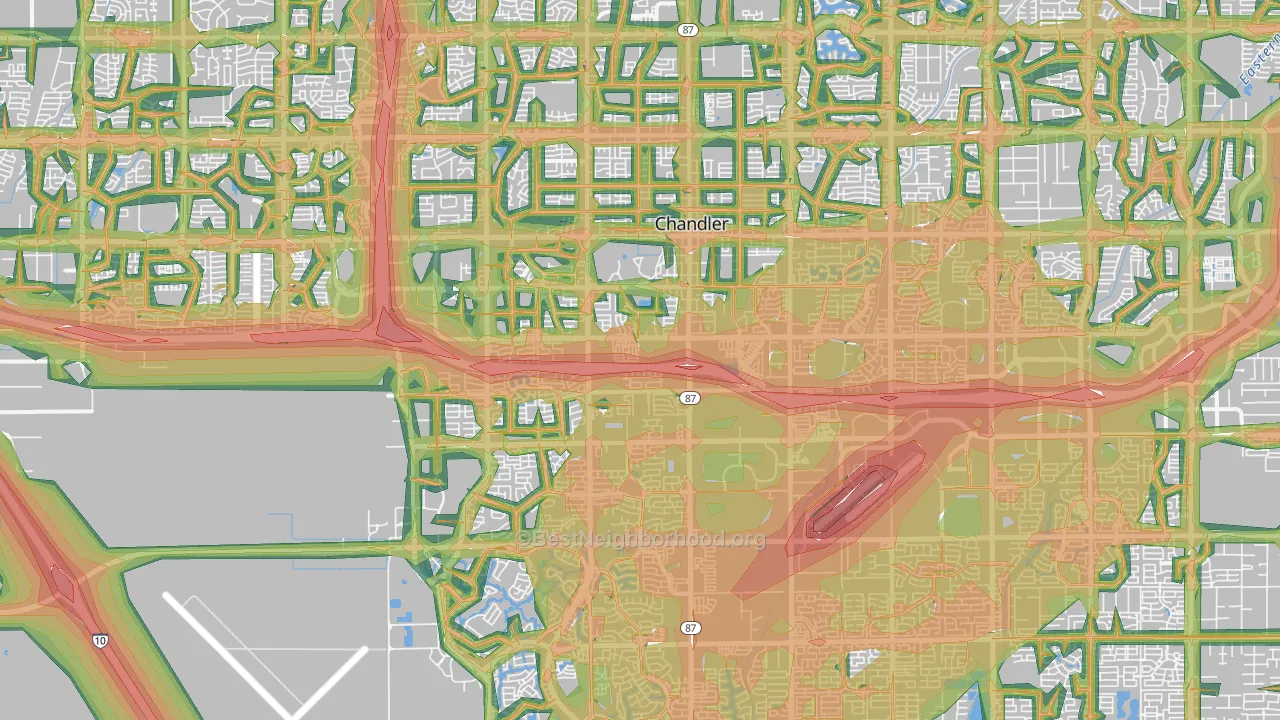 Chandler, AZ Map of Noise Levels in Chandler