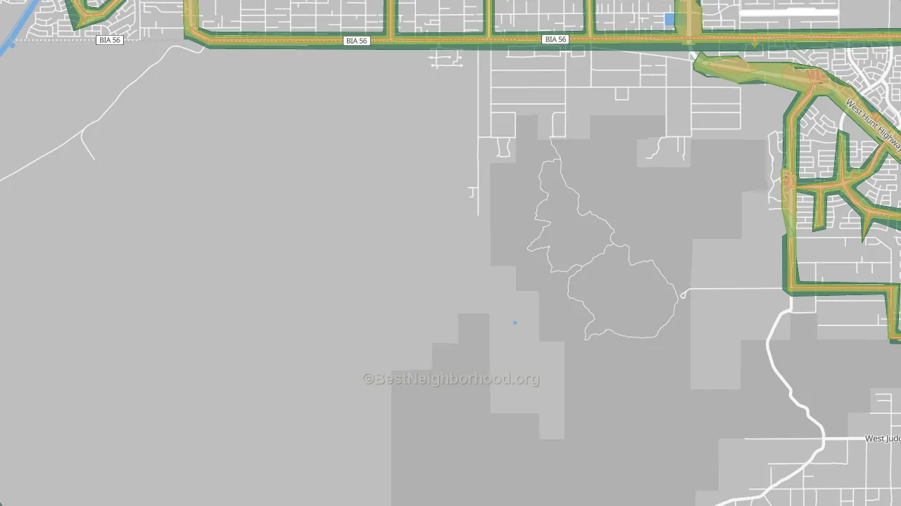 Chandler Heights, AZ Map of Noise Levels in Chandler Heights