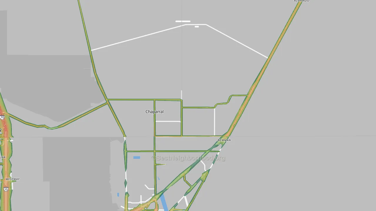 Chaparral, NM Map of Noise Levels in Chaparral