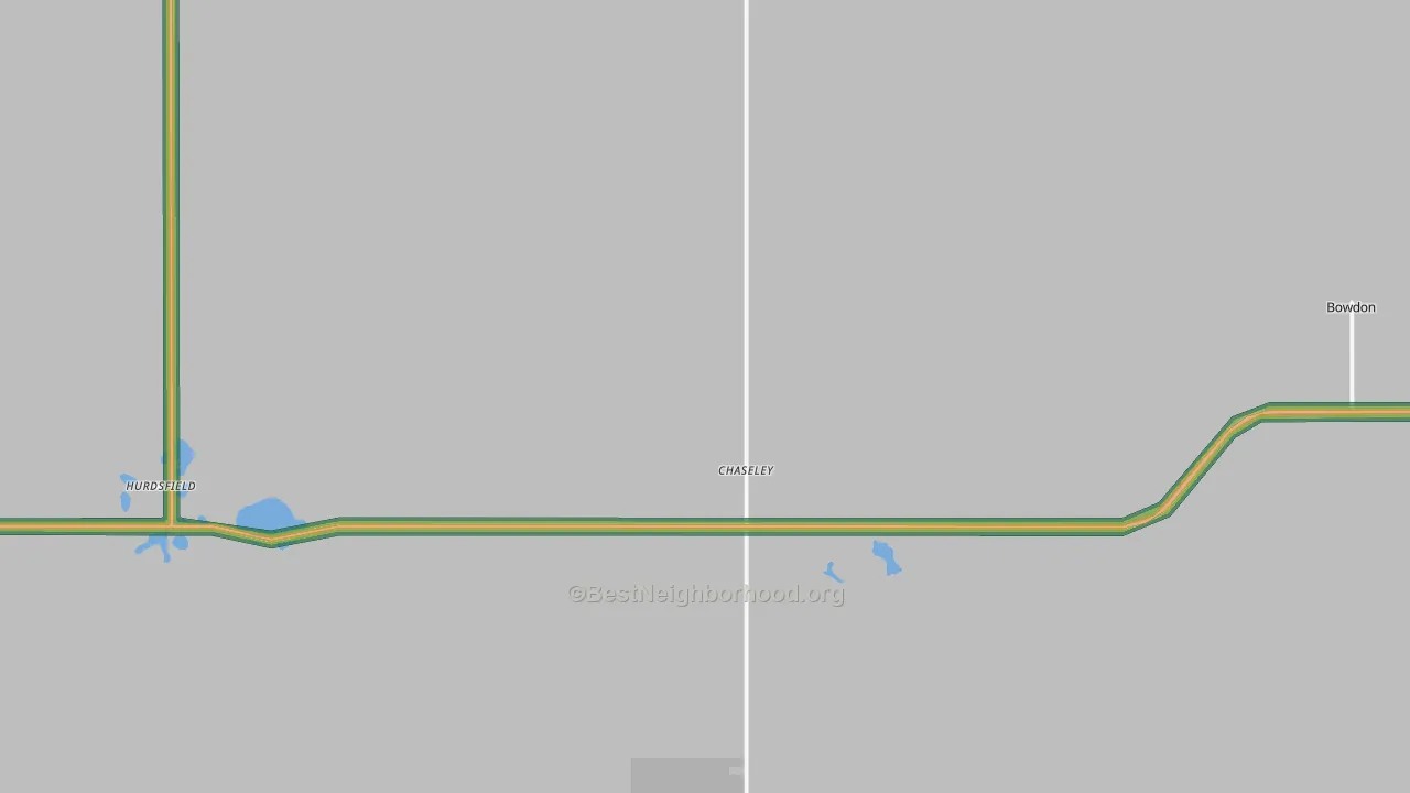 Chaseley, ND Map of Noise Levels in Chaseley