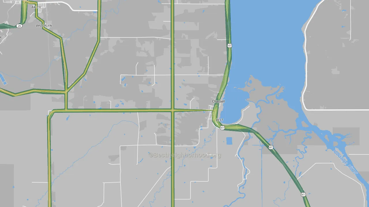 Chassell, MI Map of Noise Levels in Chassell