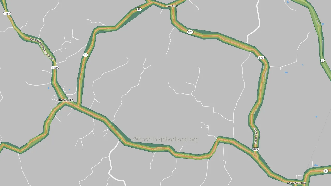 Chatham, KY Map of Noise Levels in Chatham