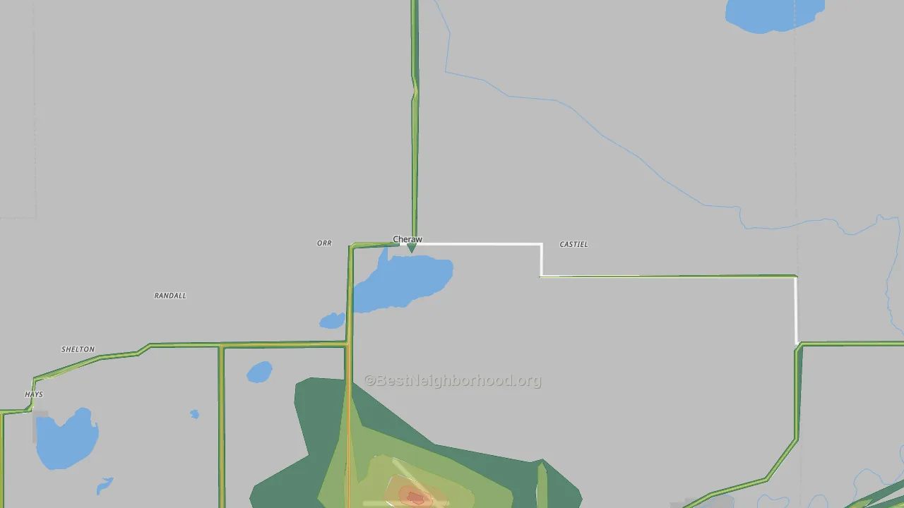 Cheraw, CO Map of Noise Levels in Cheraw