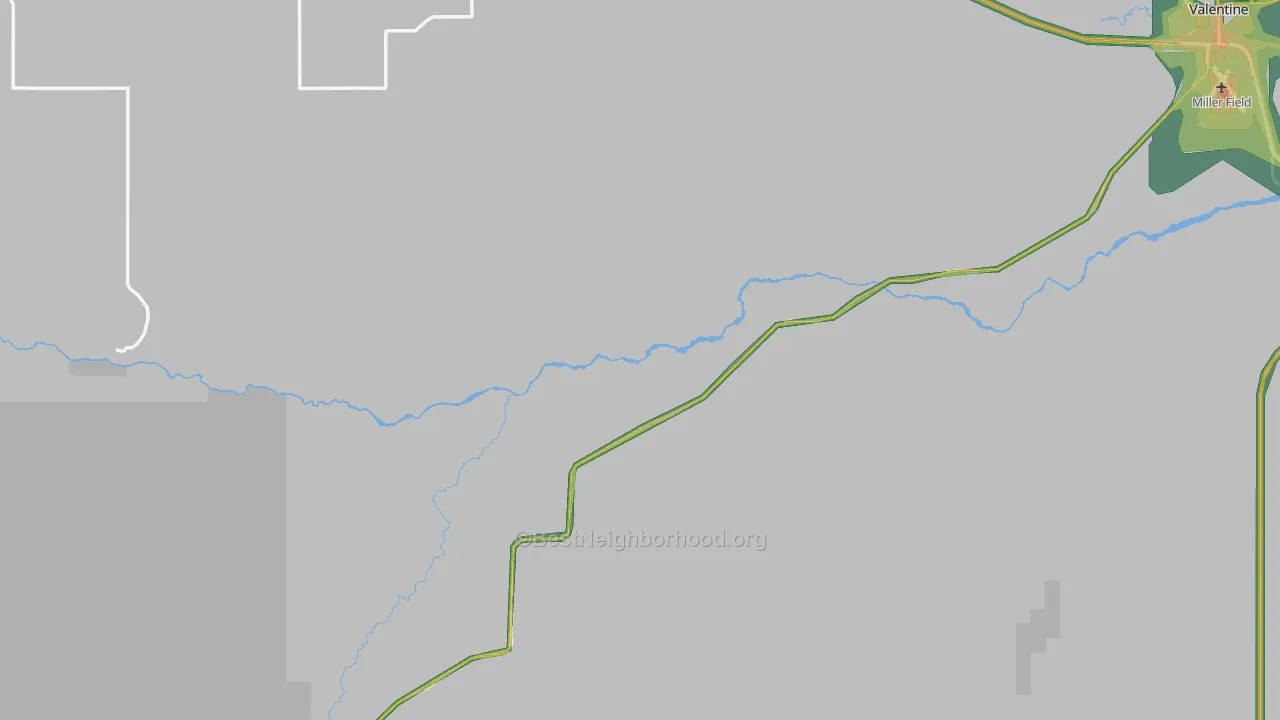 Cherry County, NE Map of Noise Levels in Cherry County