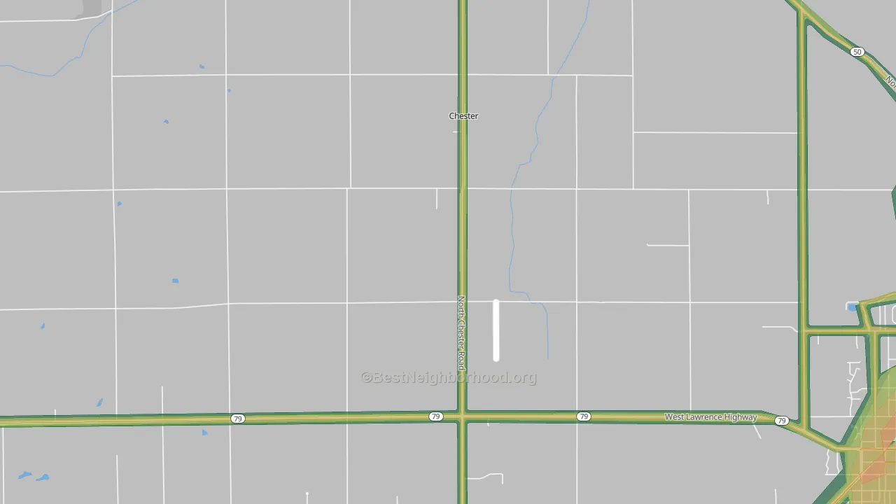Chester, MI Map of Noise Levels in Chester