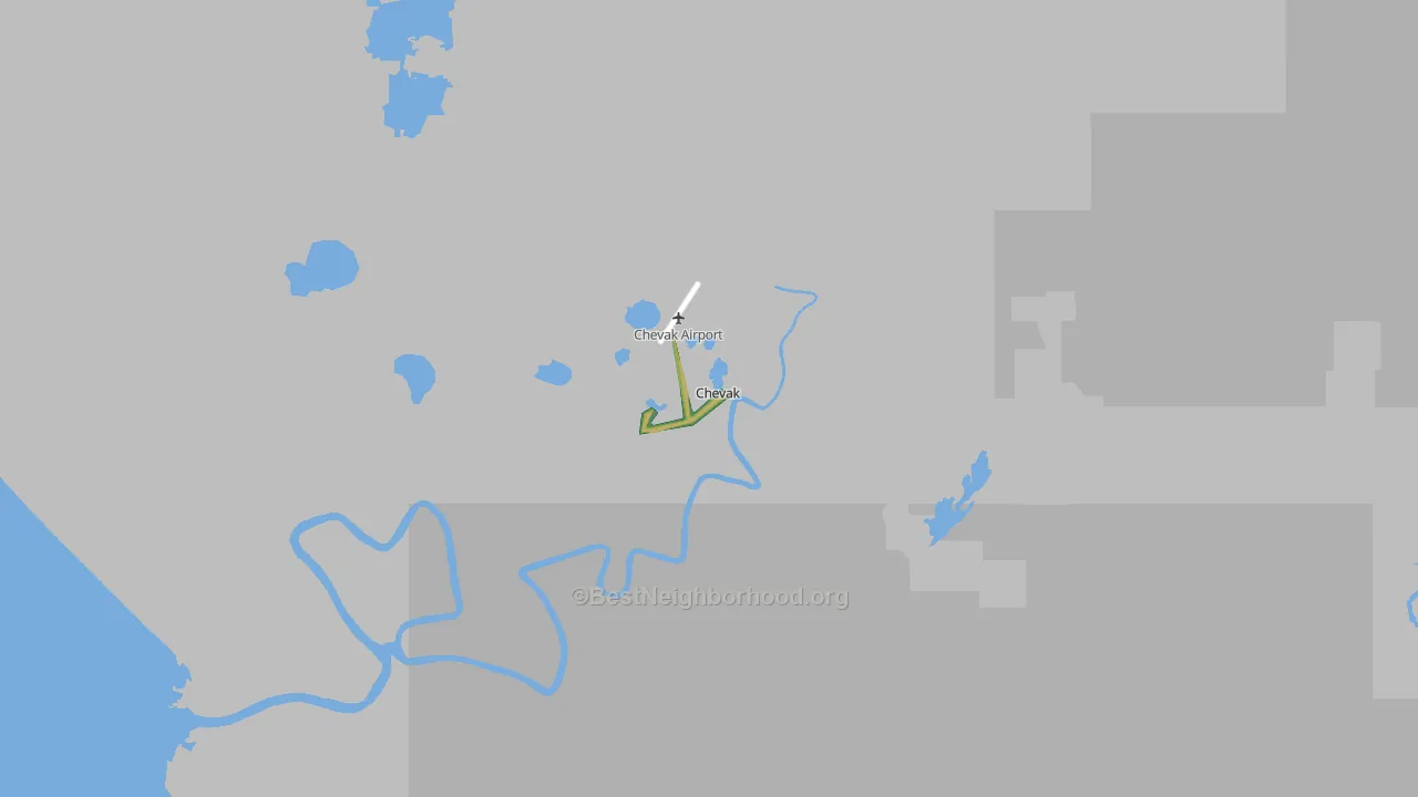 Chevak, AK Map of Noise Levels in Chevak