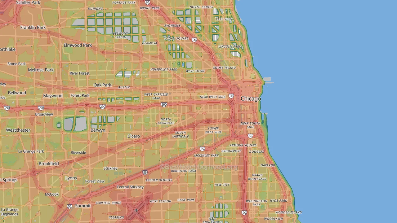 Chicago, IL Map of Noise Levels in Chicago