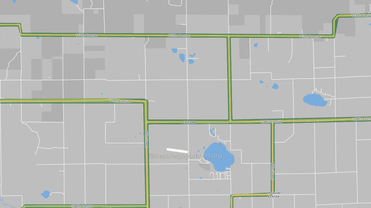 Chicora, MI Map of Noise Levels in Chicora