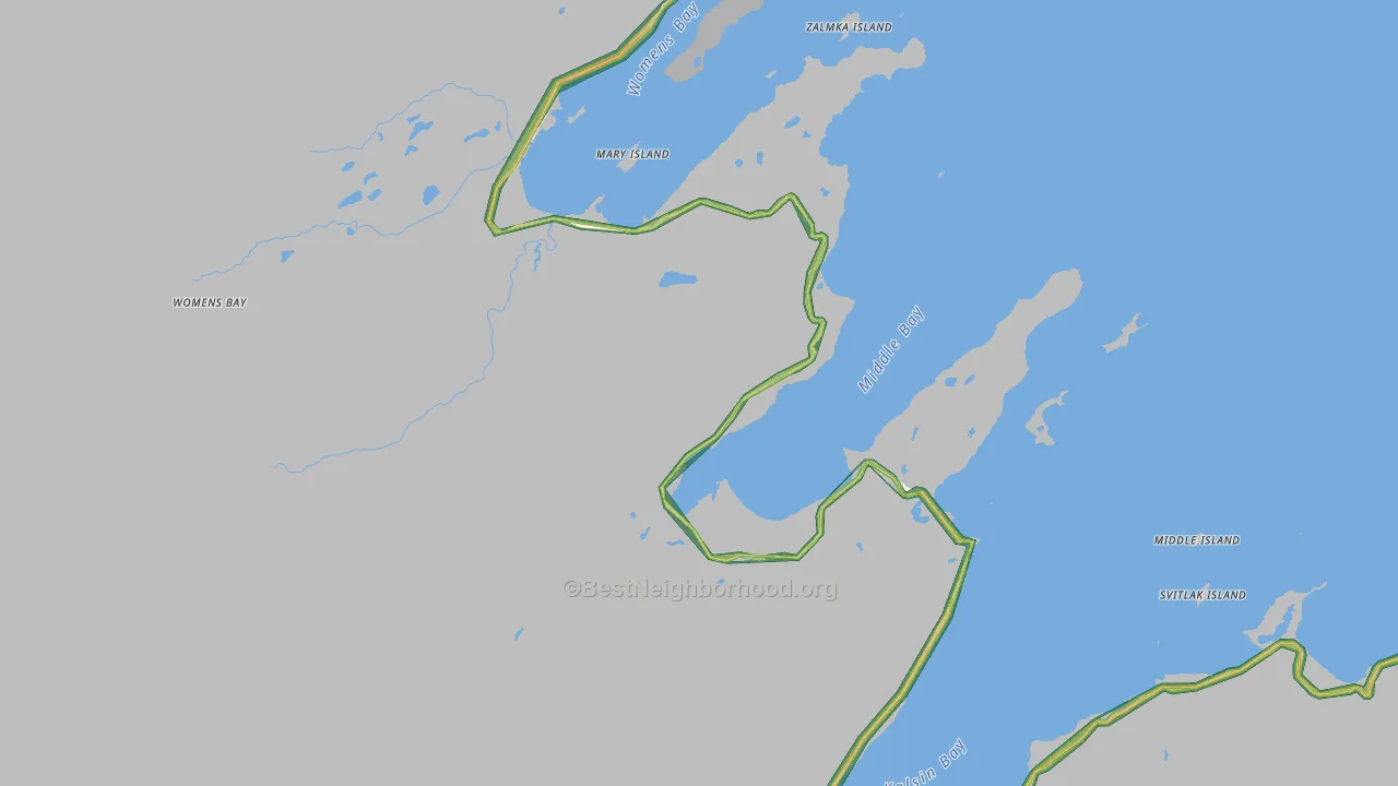 Chiniak, AK Map of Noise Levels in Chiniak