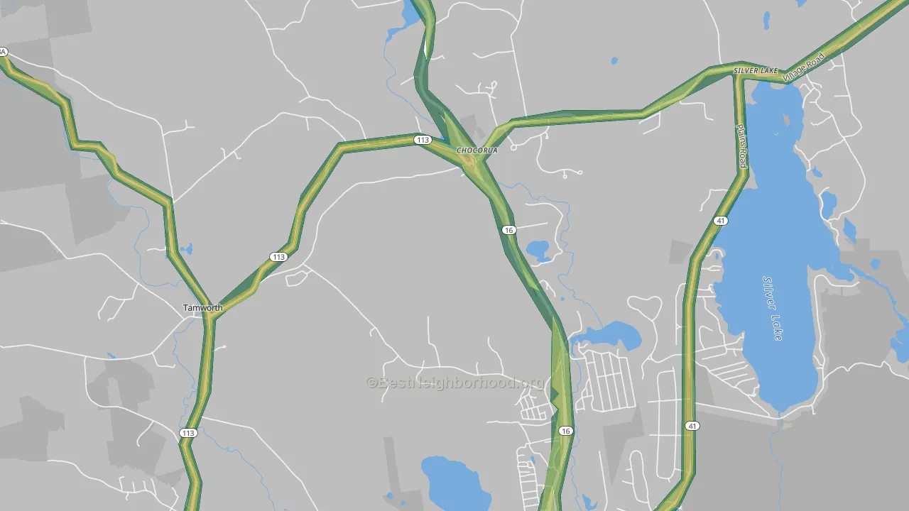 Chocorua, NH Map of Noise Levels in Chocorua