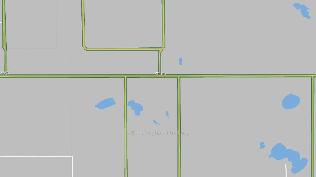 Chokio, MN Map of Noise Levels in Chokio