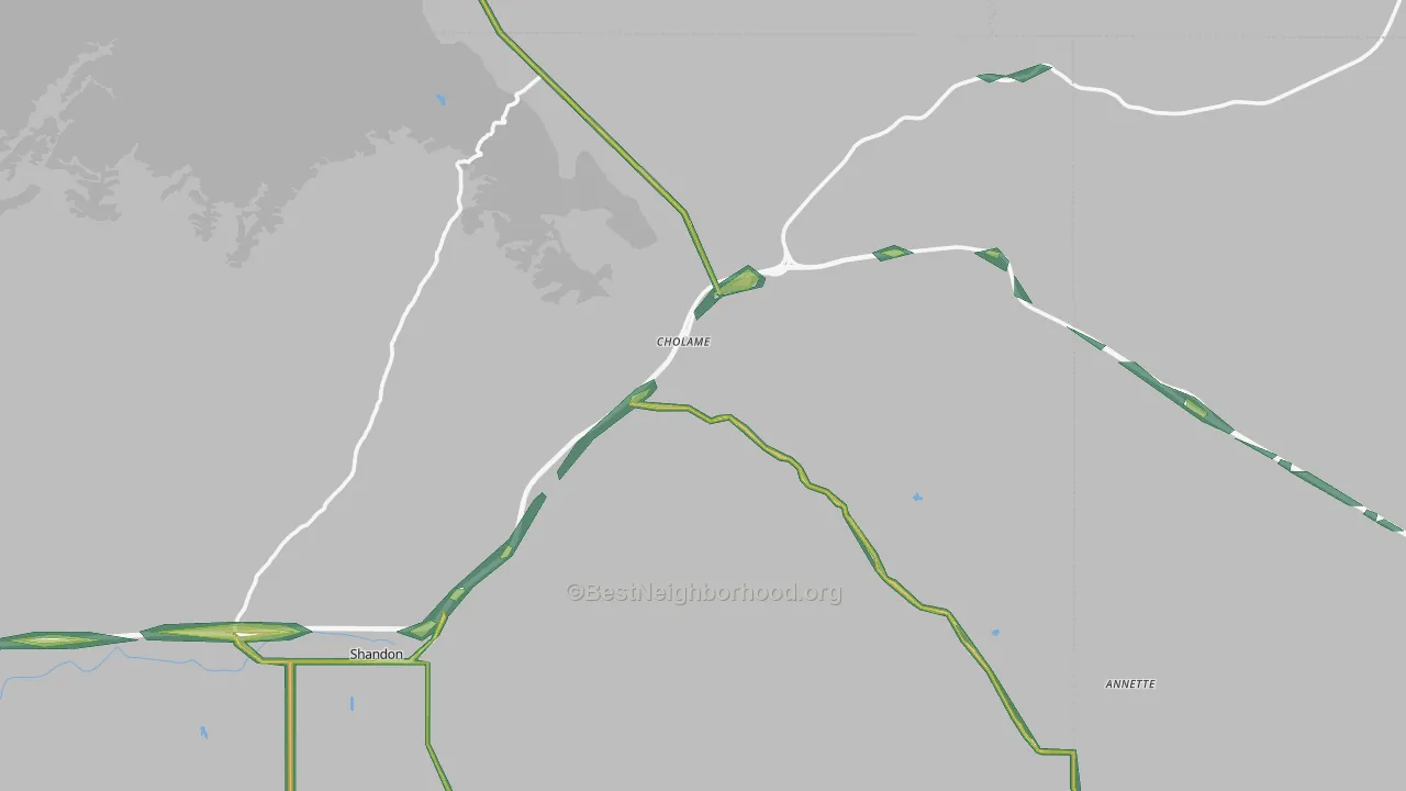 Cholame, CA Map of Noise Levels in Cholame