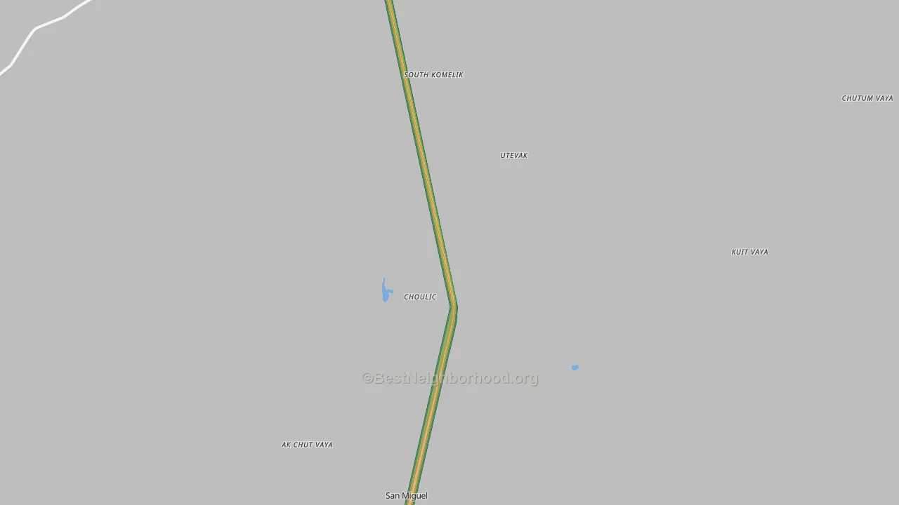 Choulic, AZ Map of Noise Levels in Choulic