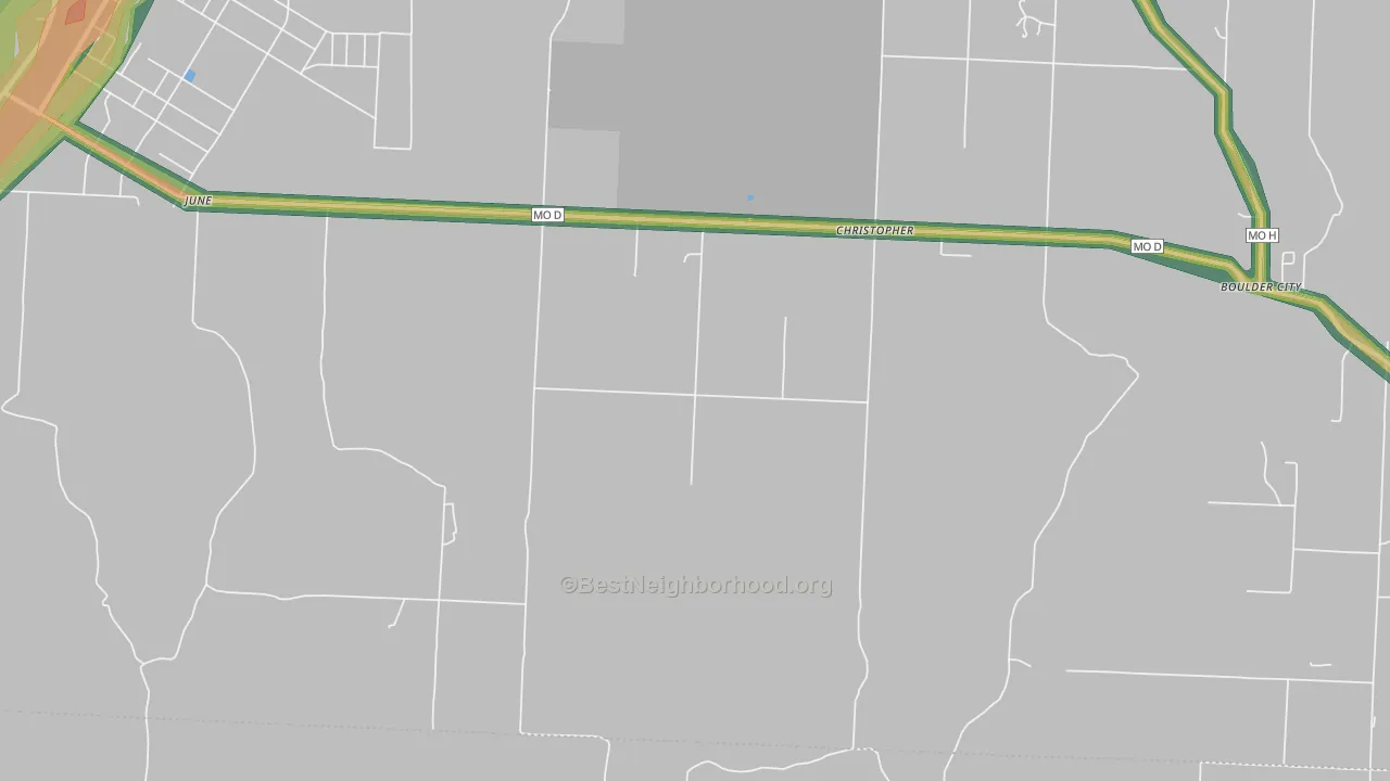 Christopher, MO Map of Noise Levels in Christopher