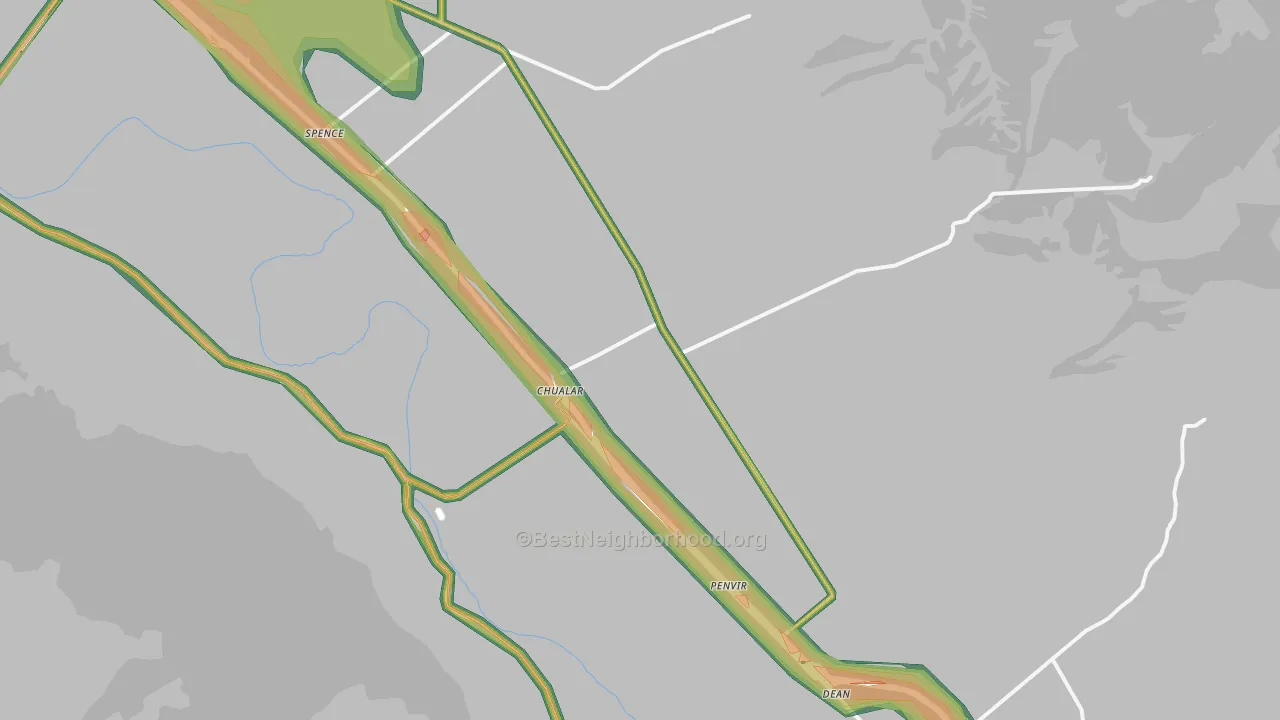 Chualar, CA Map of Noise Levels in Chualar