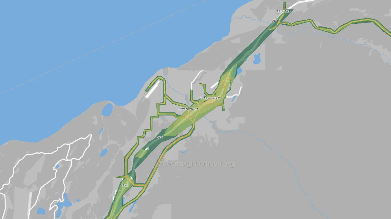 Chugiak, AK Map of Noise Levels in Chugiak