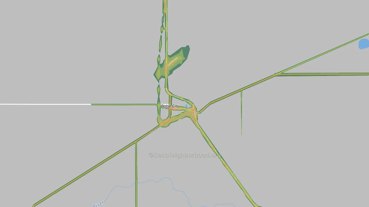 Cimarron County, OK Map of Noise Levels in Cimarron County