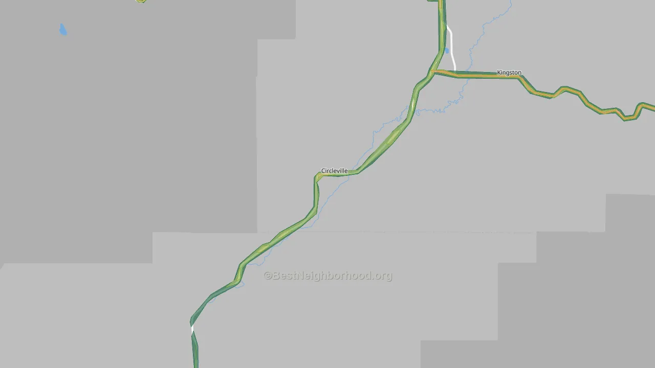 Circleville, UT Map of Noise Levels in Circleville
