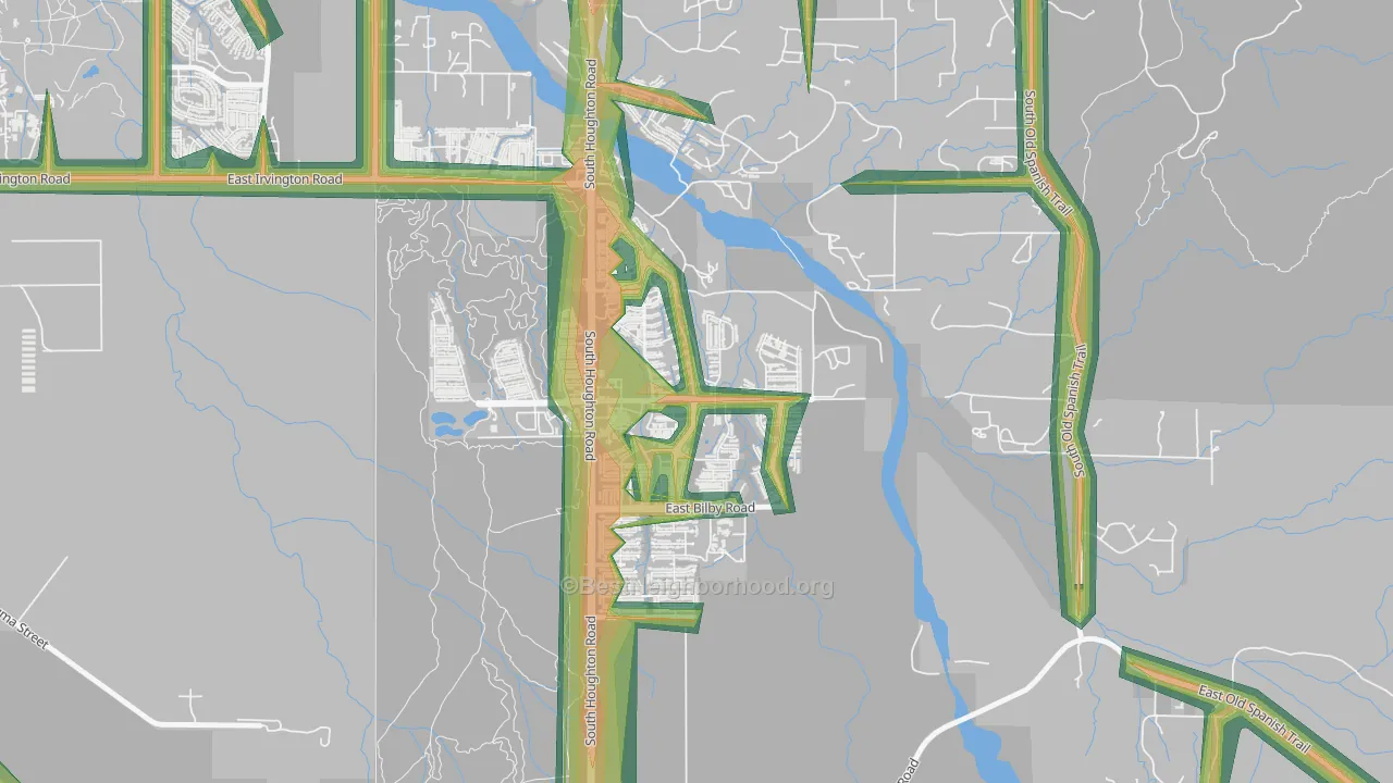 Civano, Tucson, AZ Map of Noise Levels in Civano