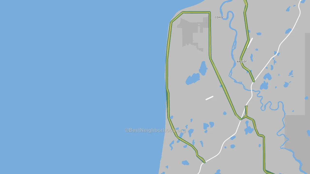 Clam Gulch, AK Map of Noise Levels in Clam Gulch