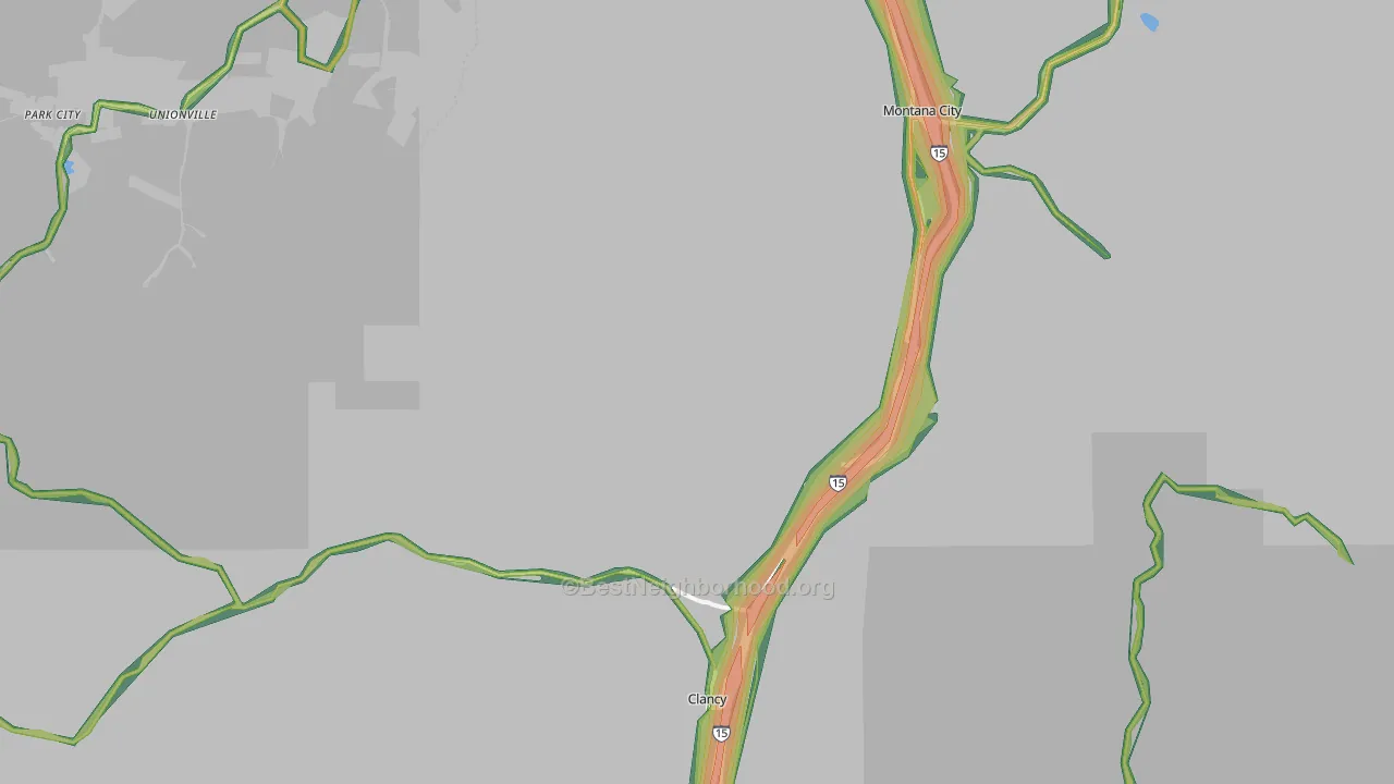 Clancy, MT Map of Noise Levels in Clancy