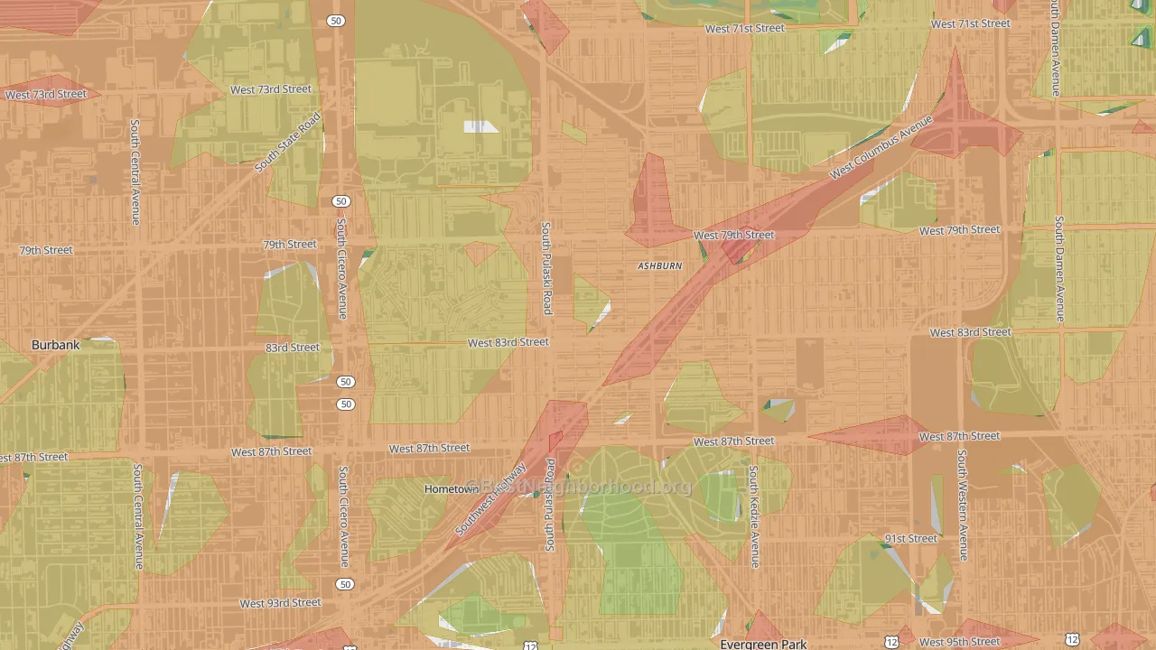 Clarkdale, Chicago, IL Map of Noise Levels in Clarkdale