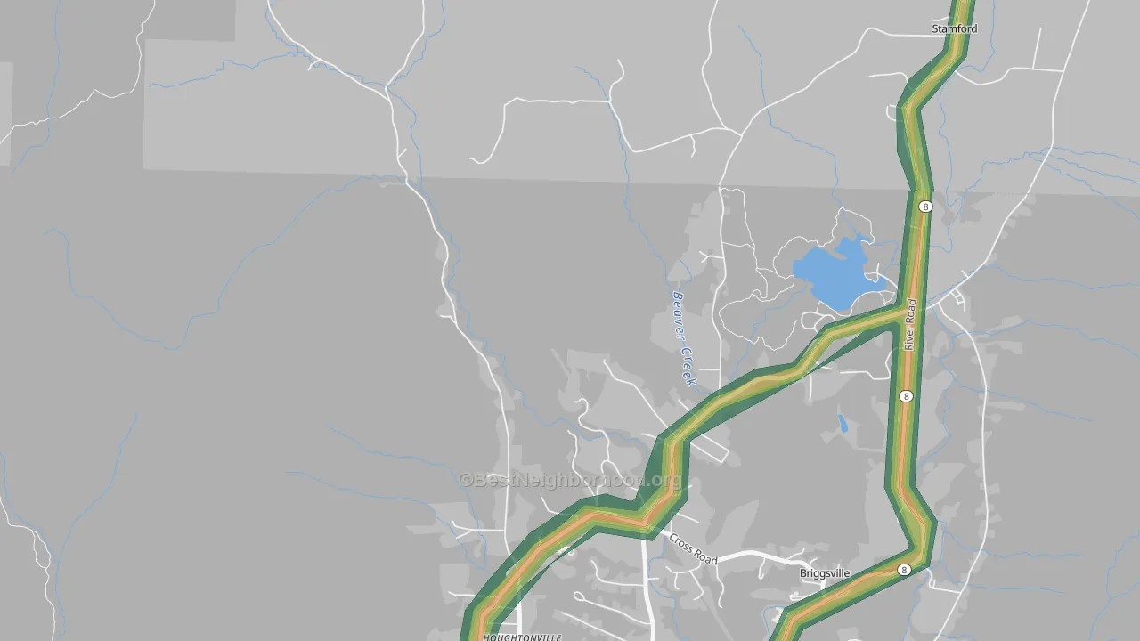 Clarksburg, MA Map of Noise Levels in Clarksburg
