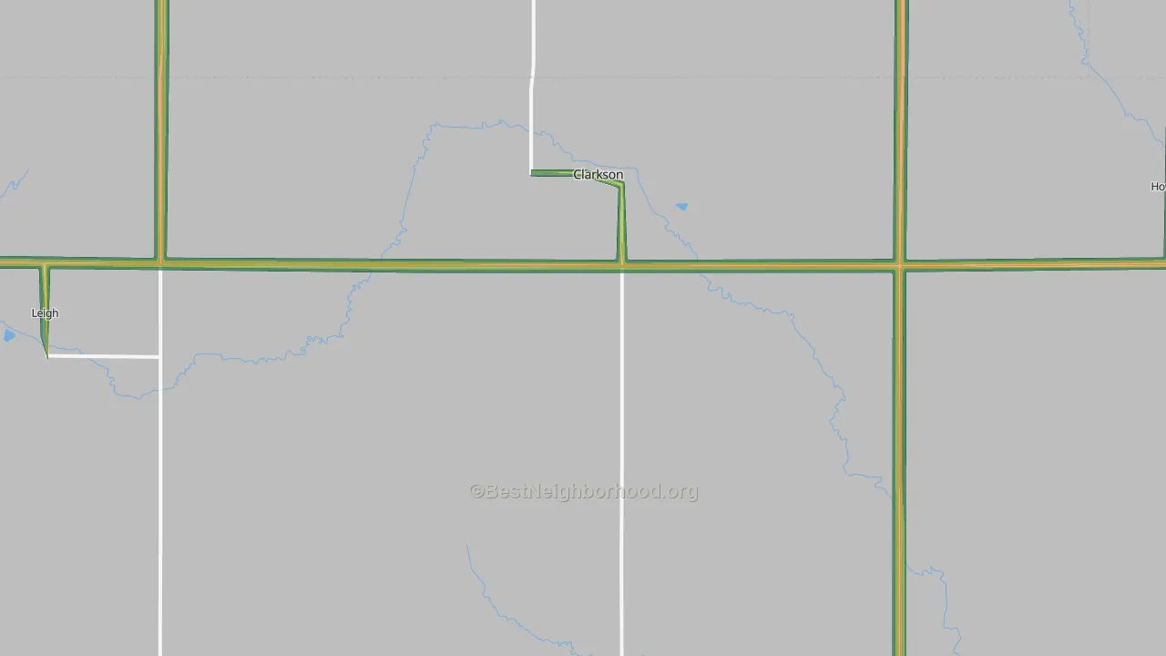 Clarkson, NE Map of Noise Levels in Clarkson