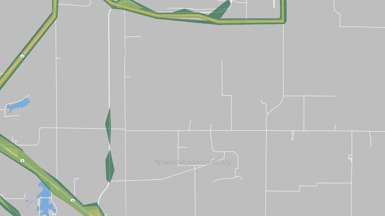Clarmin, IL Map of Noise Levels in Clarmin