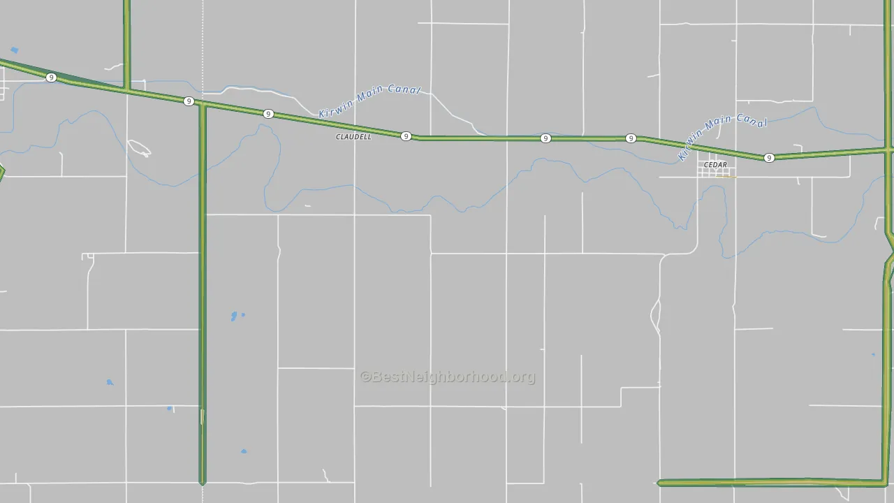 Claudell, KS Map of Noise Levels in Claudell