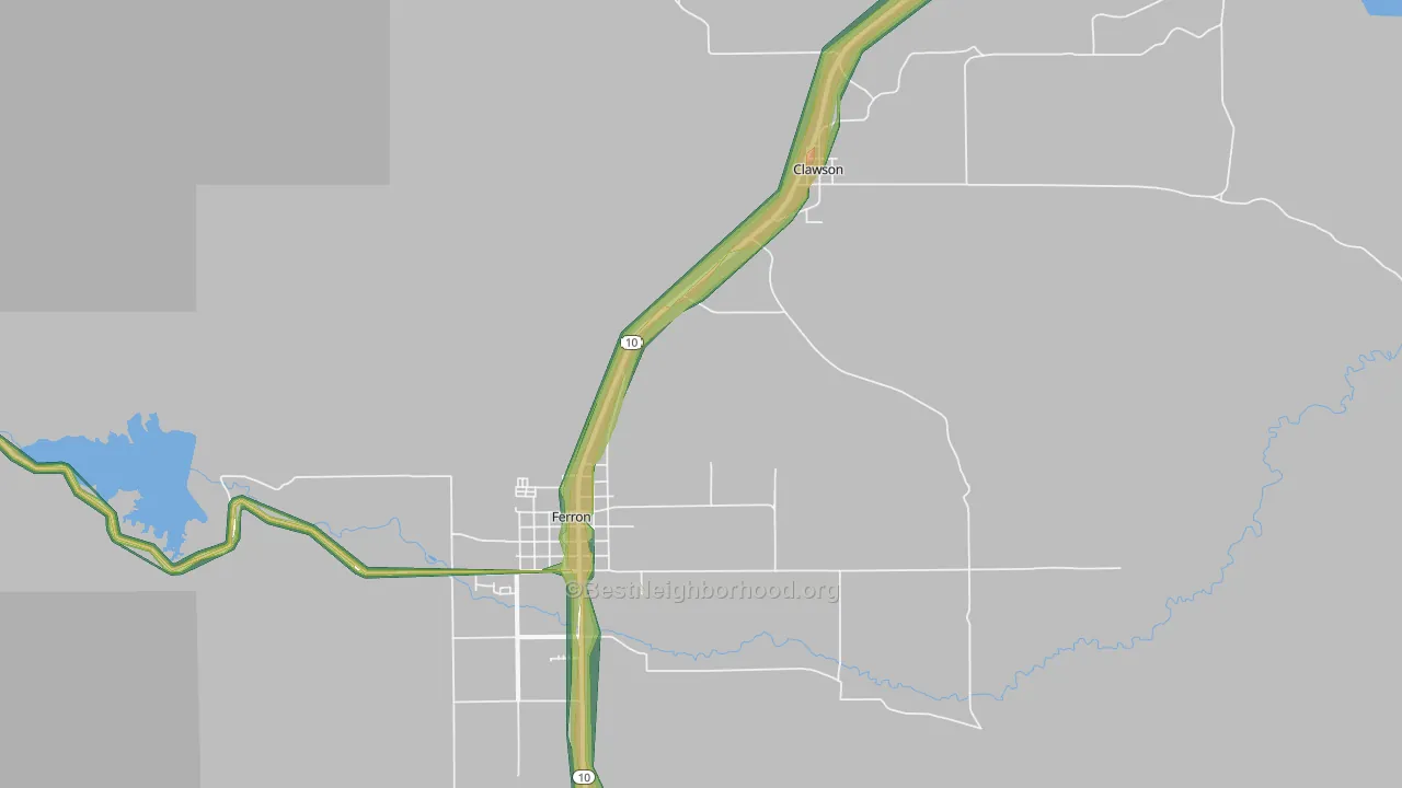 Clawson, UT Map of Noise Levels in Clawson