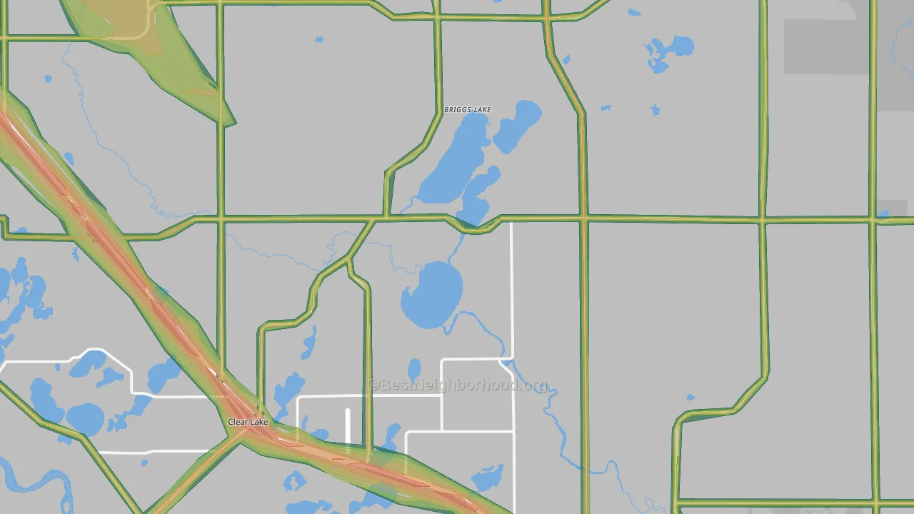 Clear Lake, MN Map of Noise Levels in Clear Lake