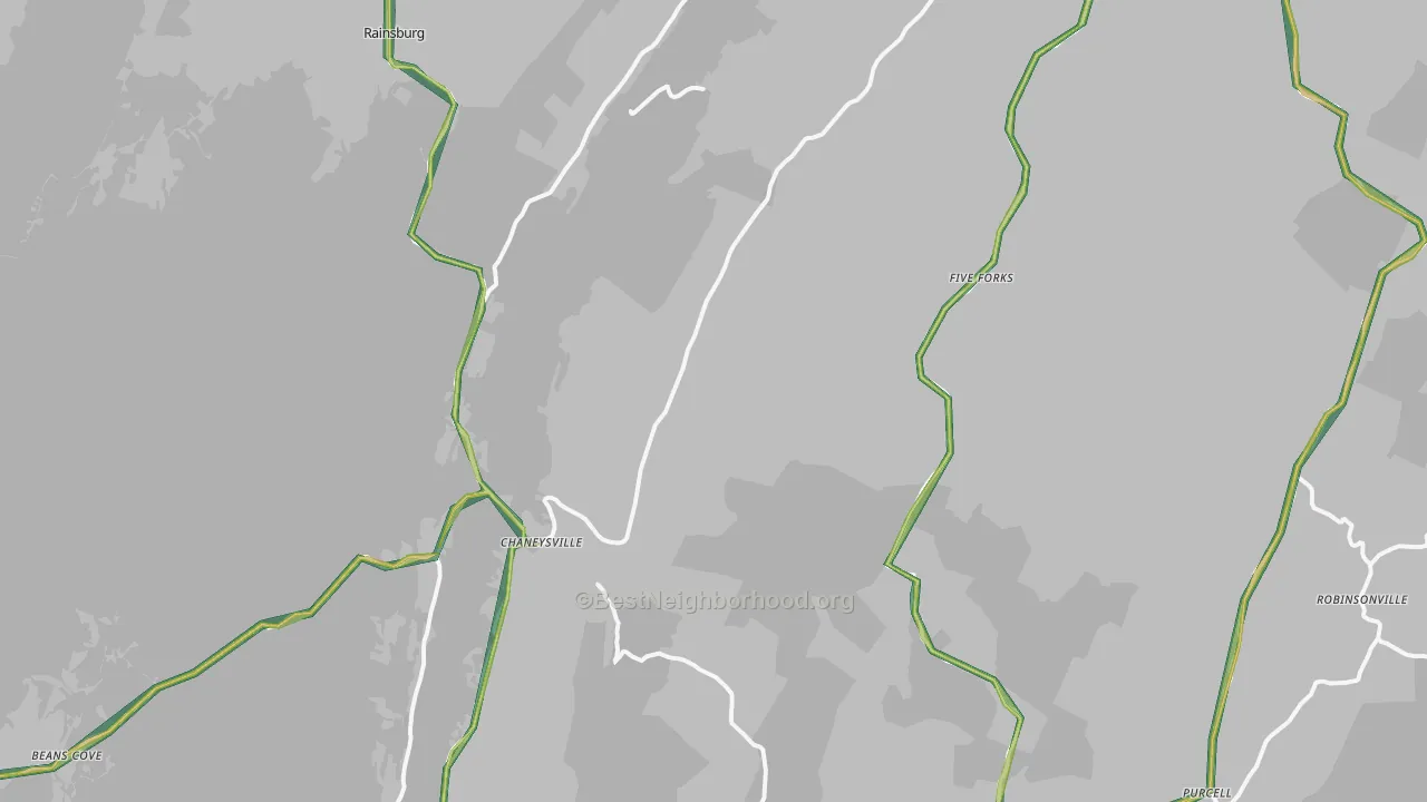 Clearville, PA Map of Noise Levels in Clearville