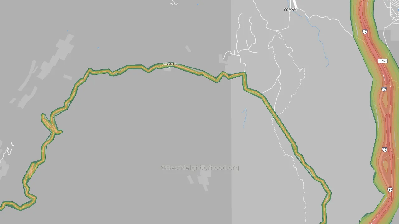 Cleator, AZ Map of Noise Levels in Cleator