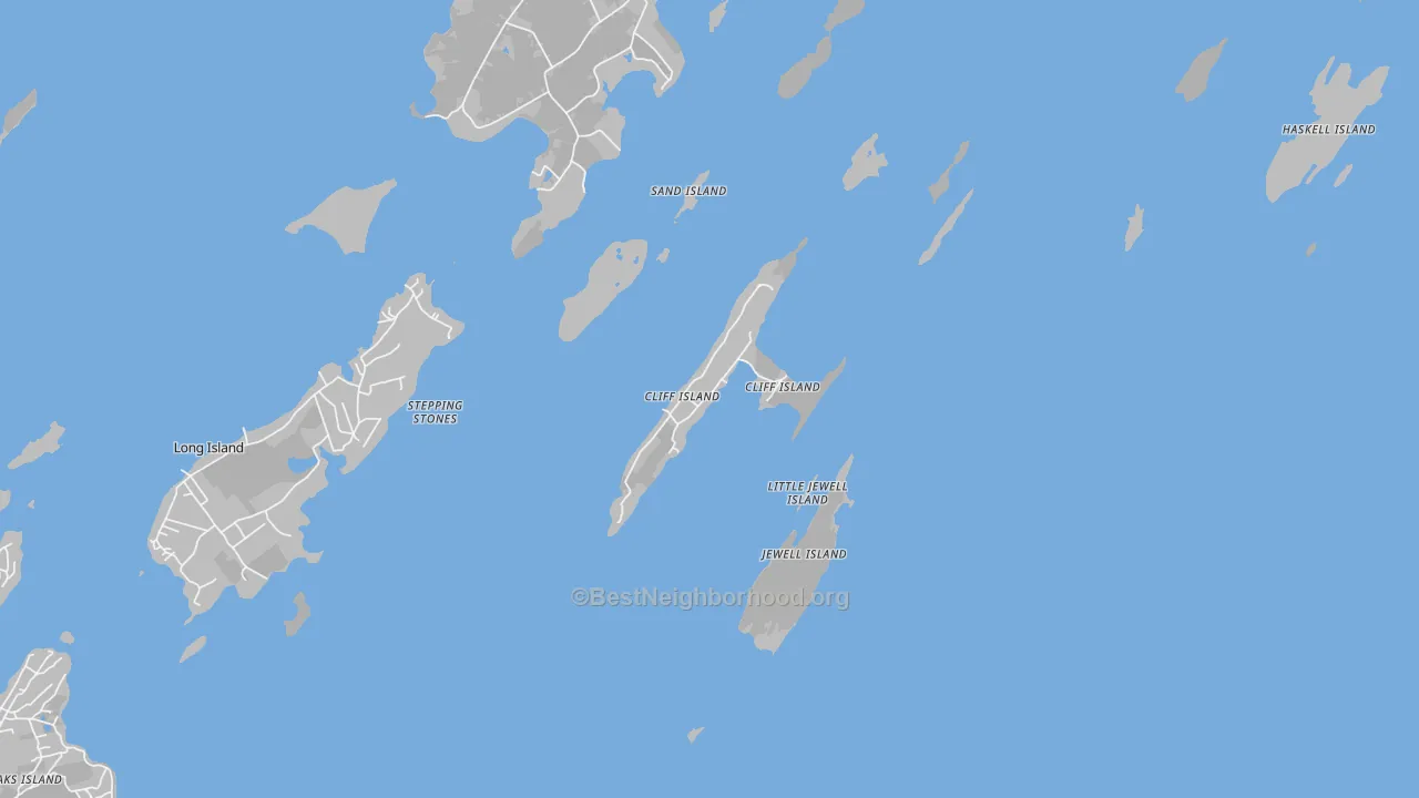Cliff Island, ME Map of Noise Levels in Cliff Island