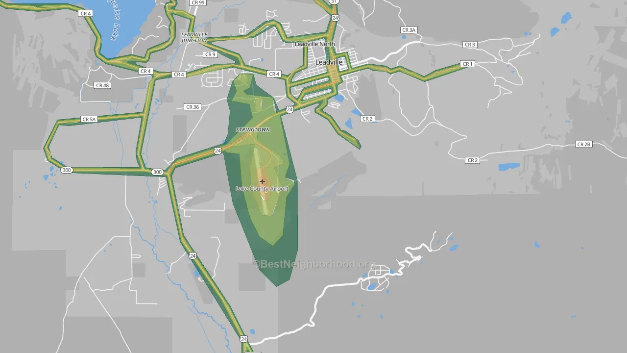Climax, CO Map of Noise Levels in Climax