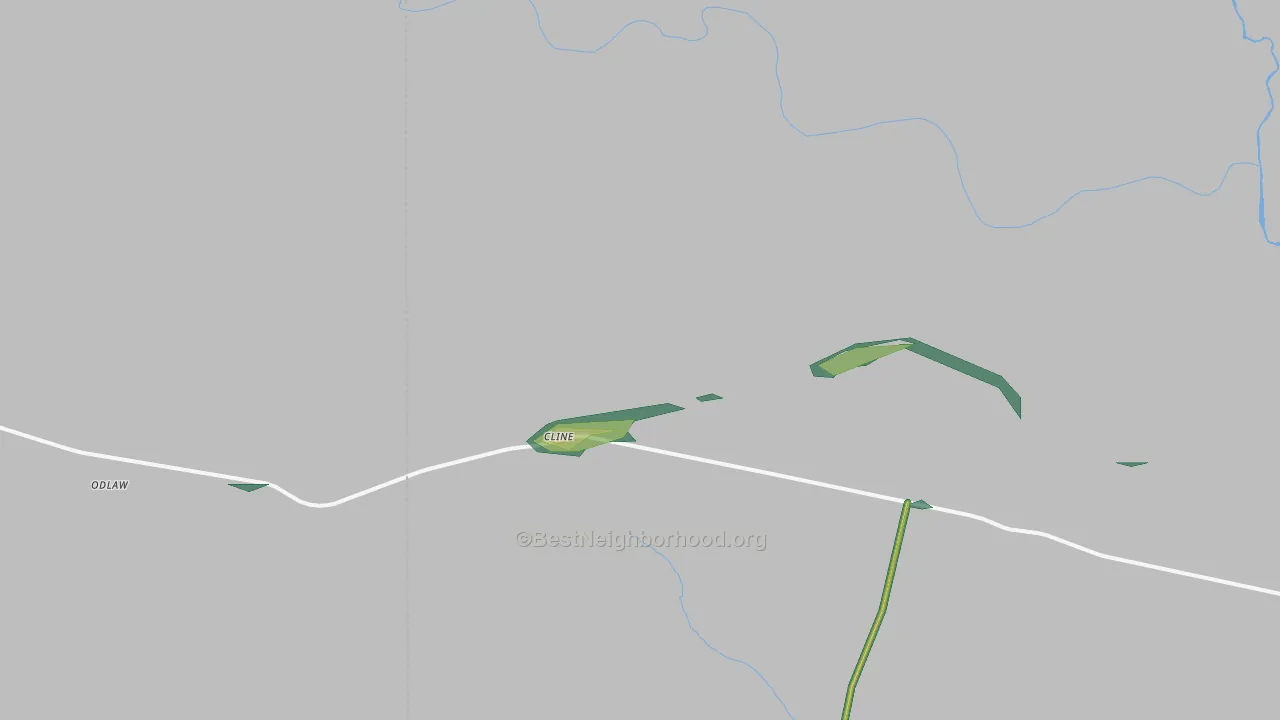Cline, TX Map of Noise Levels in Cline