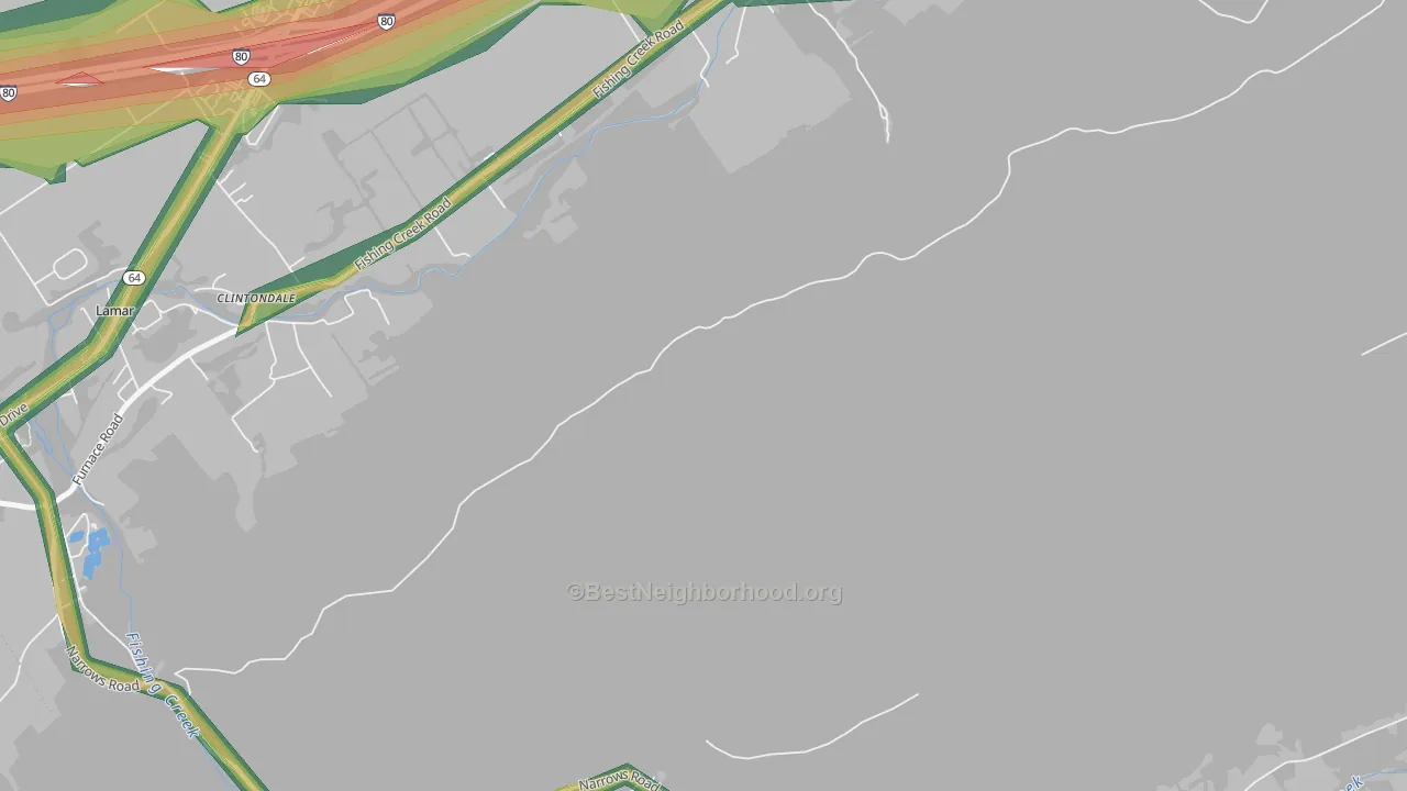 Clintondale, PA Map of Noise Levels in Clintondale