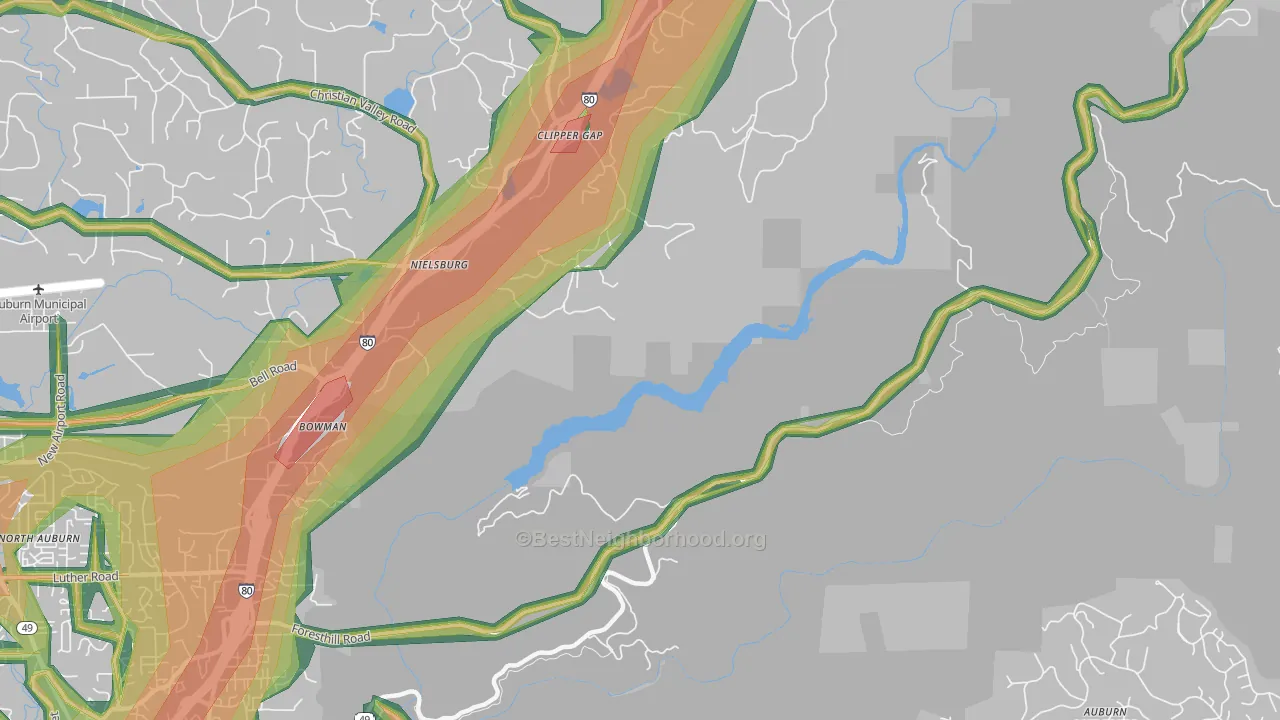Clipper Gap, CA Map of Noise Levels in Clipper Gap