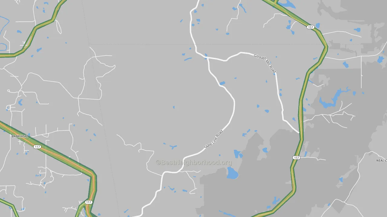 Cloudland, GA Map of Noise Levels in Cloudland