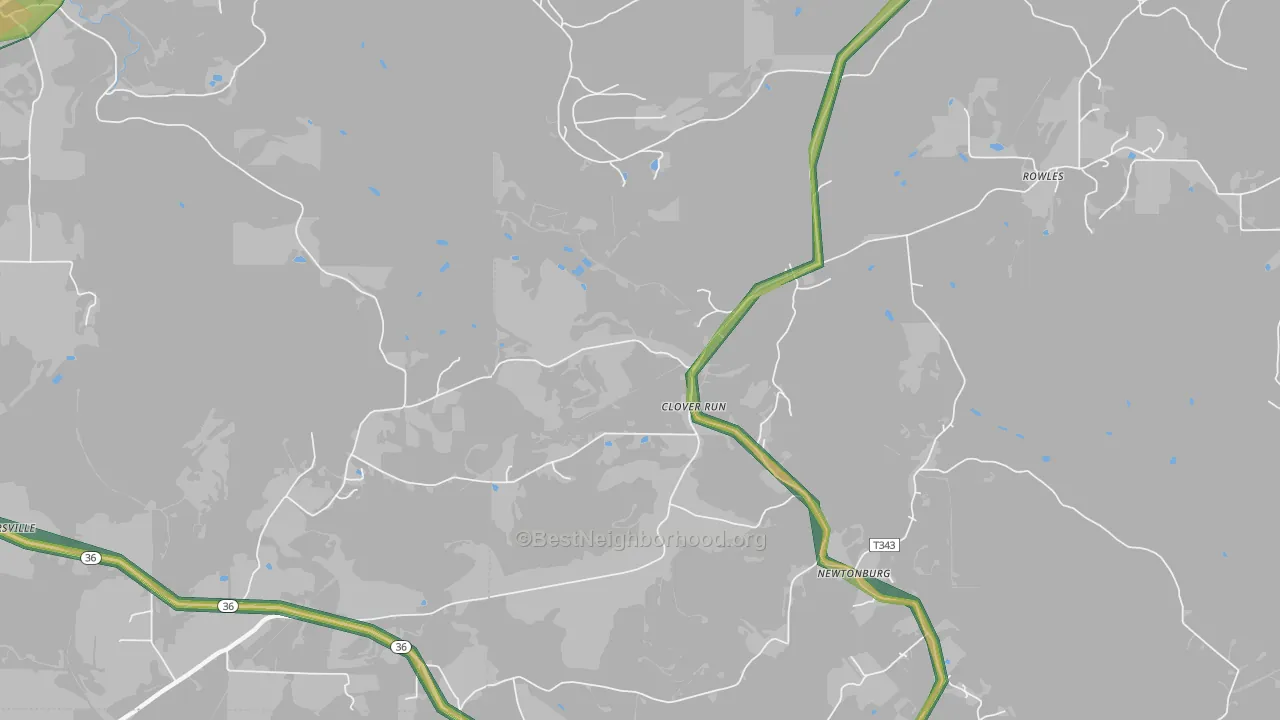 Clover Run, PA Map of Noise Levels in Clover Run