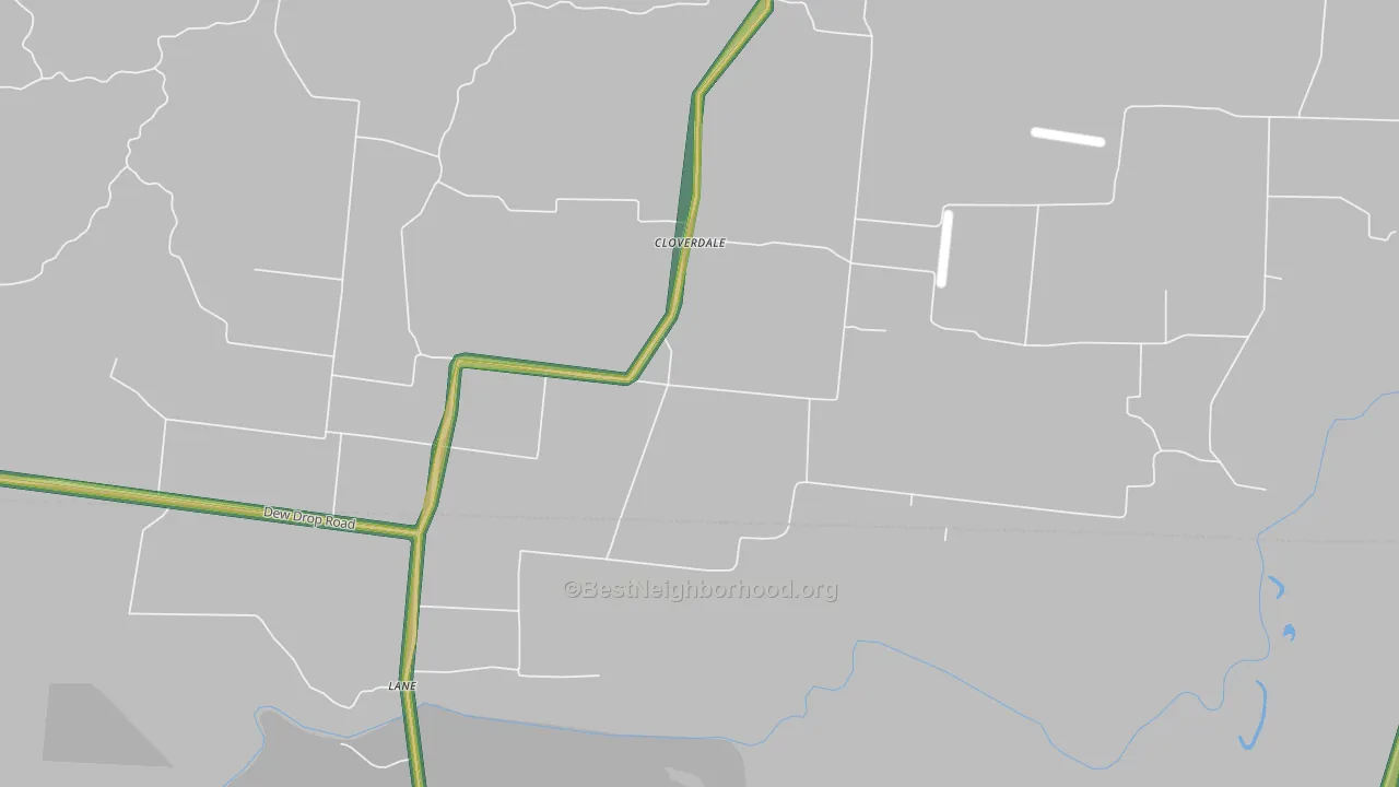 Cloverdale, TN Map of Noise Levels in Cloverdale