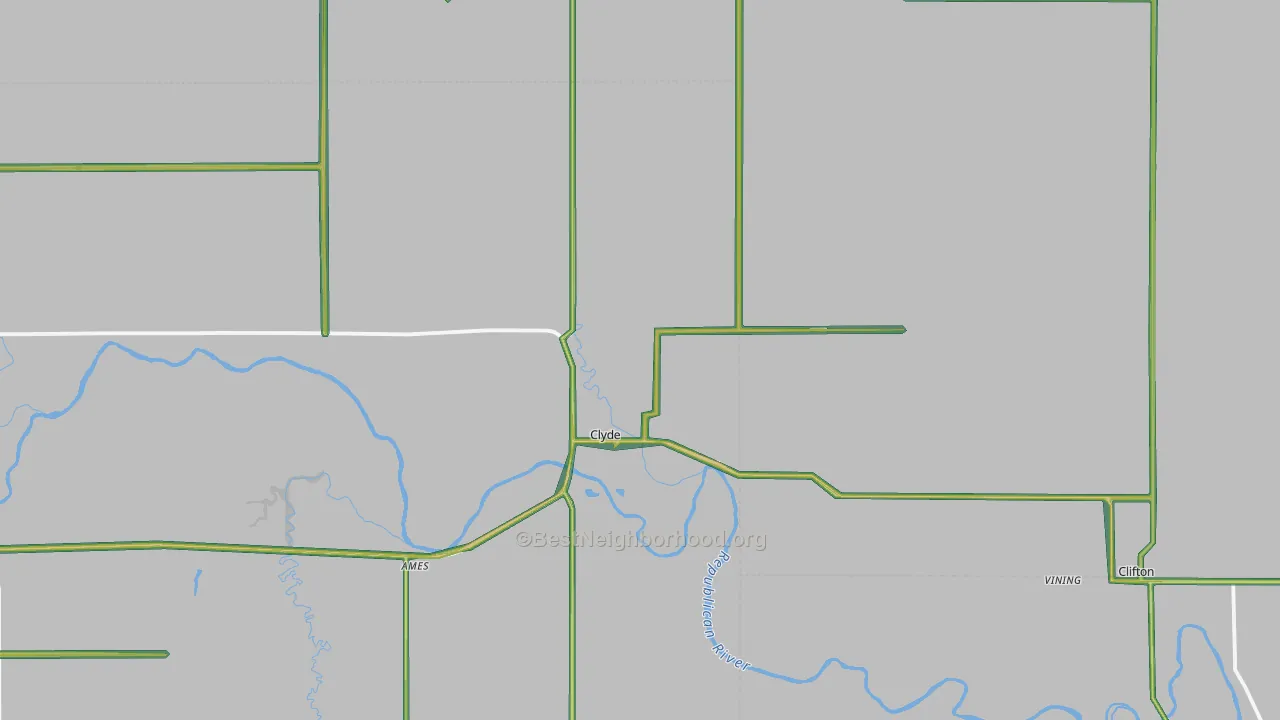 Clyde, KS Map of Noise Levels in Clyde