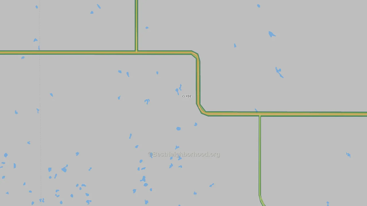 Clyde, ND Map of Noise Levels in Clyde