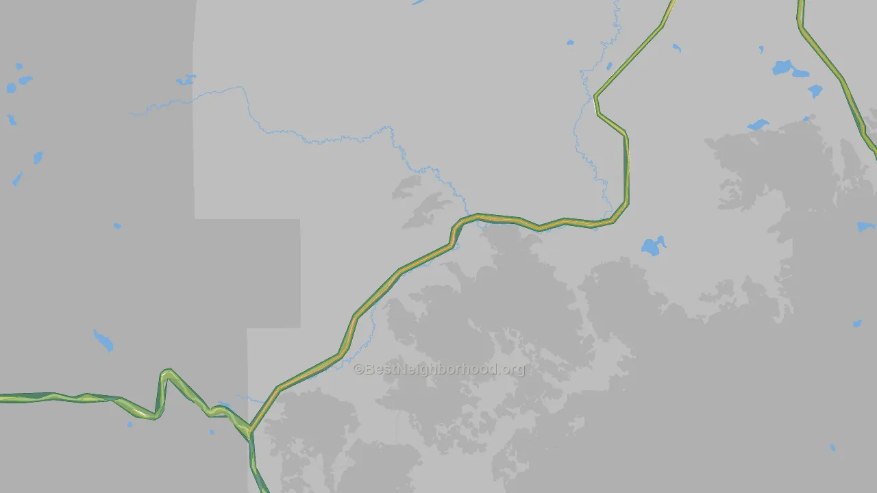 Coalmont, CO Map of Noise Levels in Coalmont