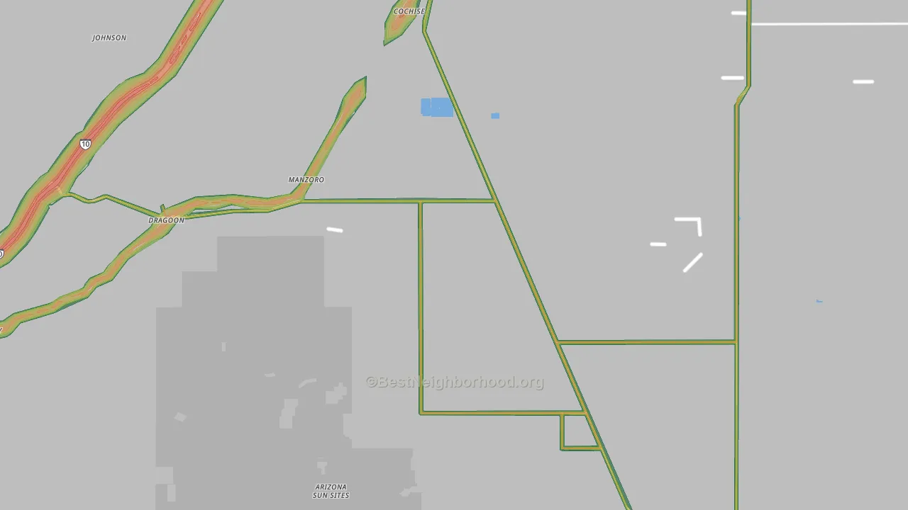 Cochise, AZ Map of Noise Levels in Cochise