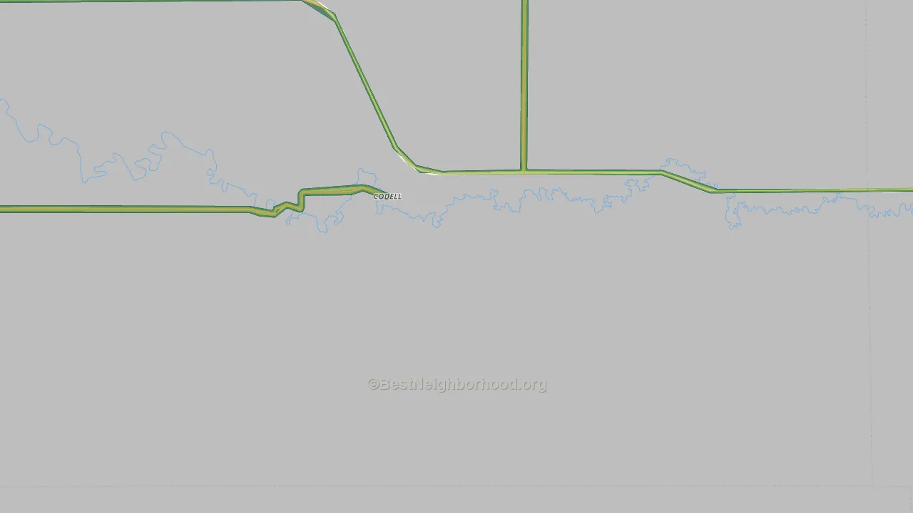 Codell, KS Map of Noise Levels in Codell