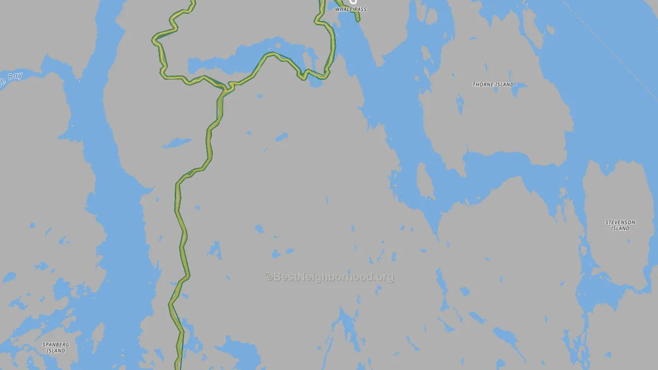 Coffman Cove, AK Map of Noise Levels in Coffman Cove