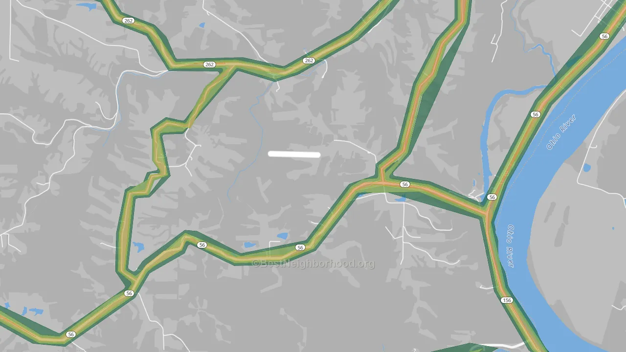 Cofield Corner, IN Map of Noise Levels in Cofield Corner