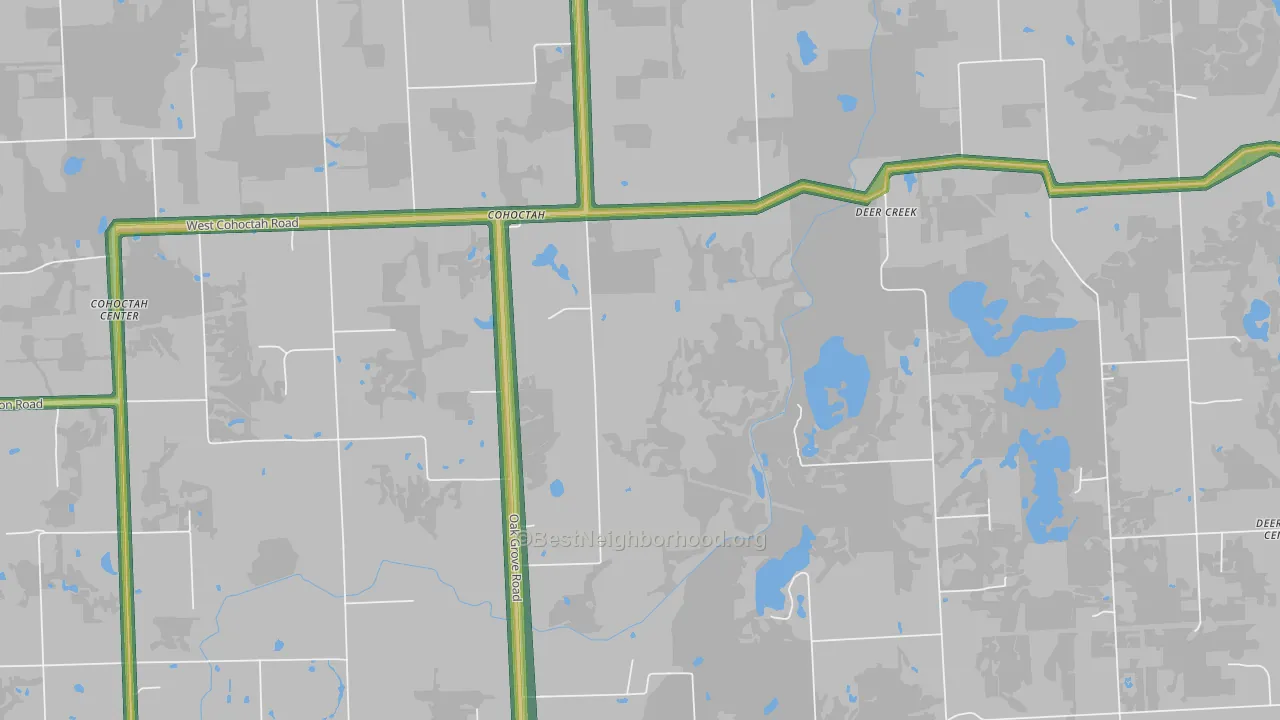 Cohoctah, MI Map of Noise Levels in Cohoctah